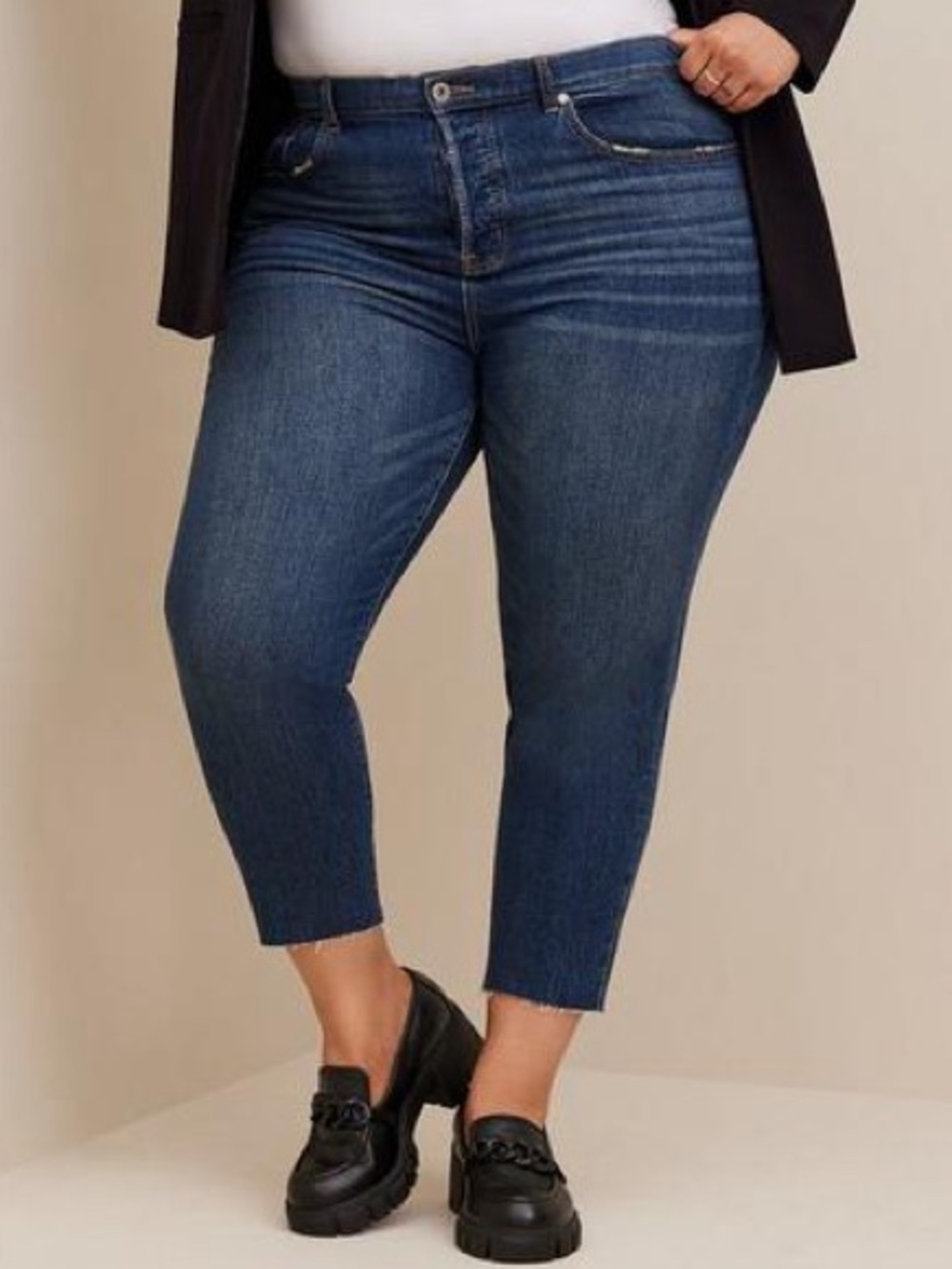Torrid Mineshaft Blue Mom Jean Straight Premium Classic Denim High-Rise Jeans